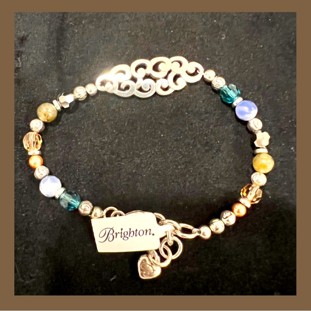 BRAND NEW! Brighton women’s silver with blue crystal bracelet.